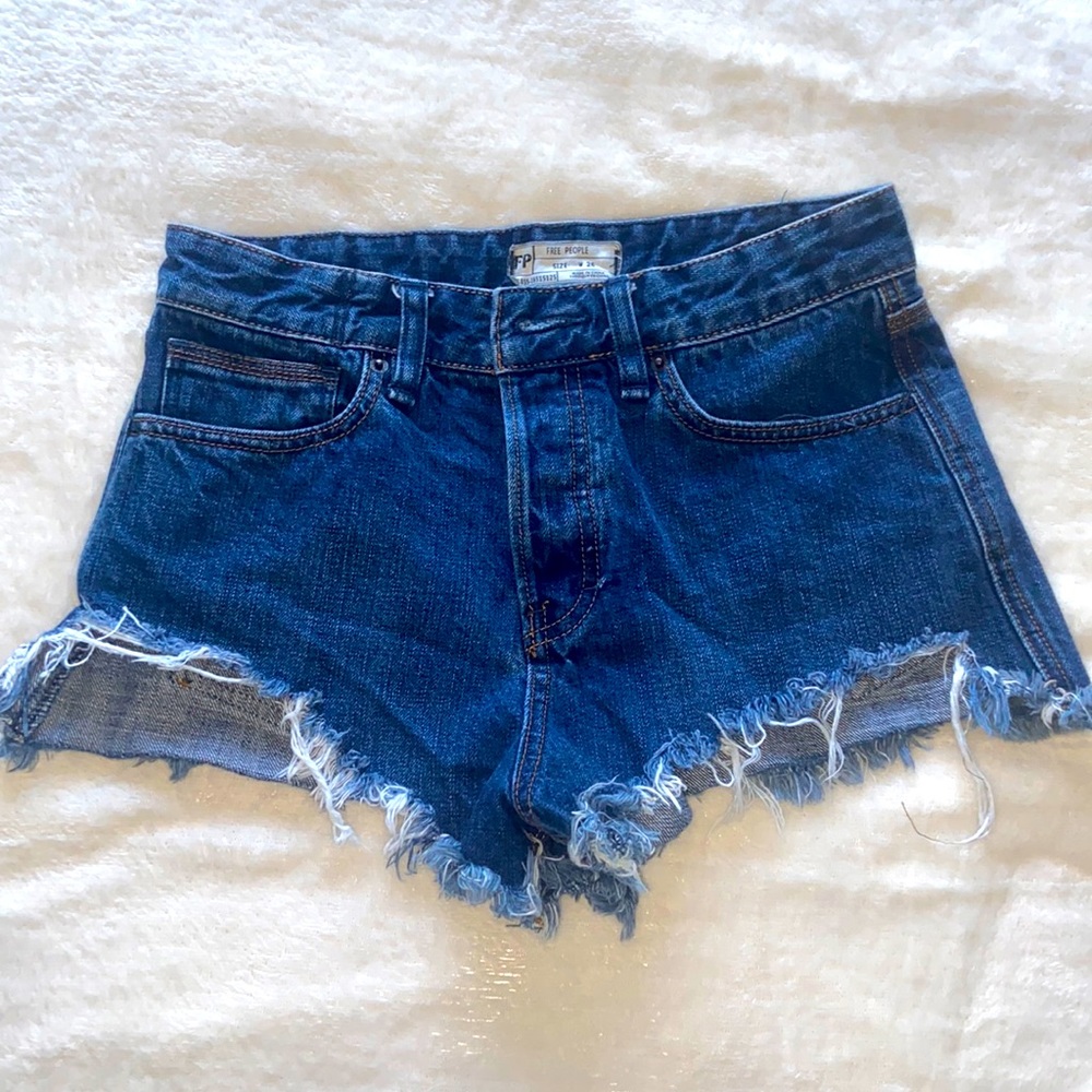 Free People | Denim High Waisted Shorts